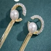 Dingxin Jewelry Earrings 9120068, a popular new product in foreign trade, offers fashionable metal earrings with a European and American style. Wholesale supply from the manufacturer details Picture